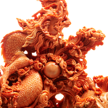 珊瑚雕件-龍